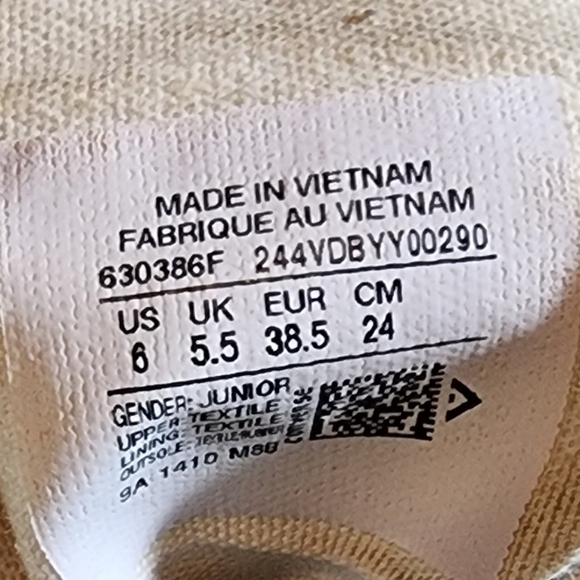 Vintage Converse All Star High Top Canvas Black Shoes Sz 6 Chuck Taylor CHARITY - Picture 9 of 9